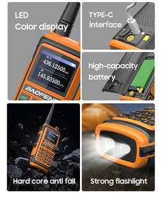 Baofeng UV-17 Plus Radio bidirectionnelle USB C chargeur LCD NOAA météo UV17 Radios portables sans fil <span class=keywords><strong>talkie</strong></span>-<span class=keywords><strong>walkie</strong></span> longue portée - Product Image 4