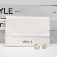 Pochette en coton doux personnalisée de haute qualité, recyclable, avec rabat et cordon de serrage, pour emballage type enveloppe