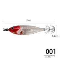 Simulation lumineuse ABS crevettes leurres plomb plomb crevettes appâts gabarits calmar crochet pour la pêche de fond mer poulpe calmar leurre