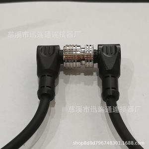 ปลั๊กและซ็อกเก็ตสำหรับการบิน M12ขั้วต่อกันน้ำ4P 5P อะแดปเตอร์สายเซ็นเซอร์สัมผัสทองแดง IP67สำหรับใช้ในอุตสาหกรรม - Product Image 2