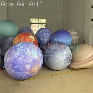Luce a LED Air-Holding nove pianeti palloncini gonfiabili a tema astronomico decorazioni per feste con modelli di pianeti gonfiabili - Product Image 6