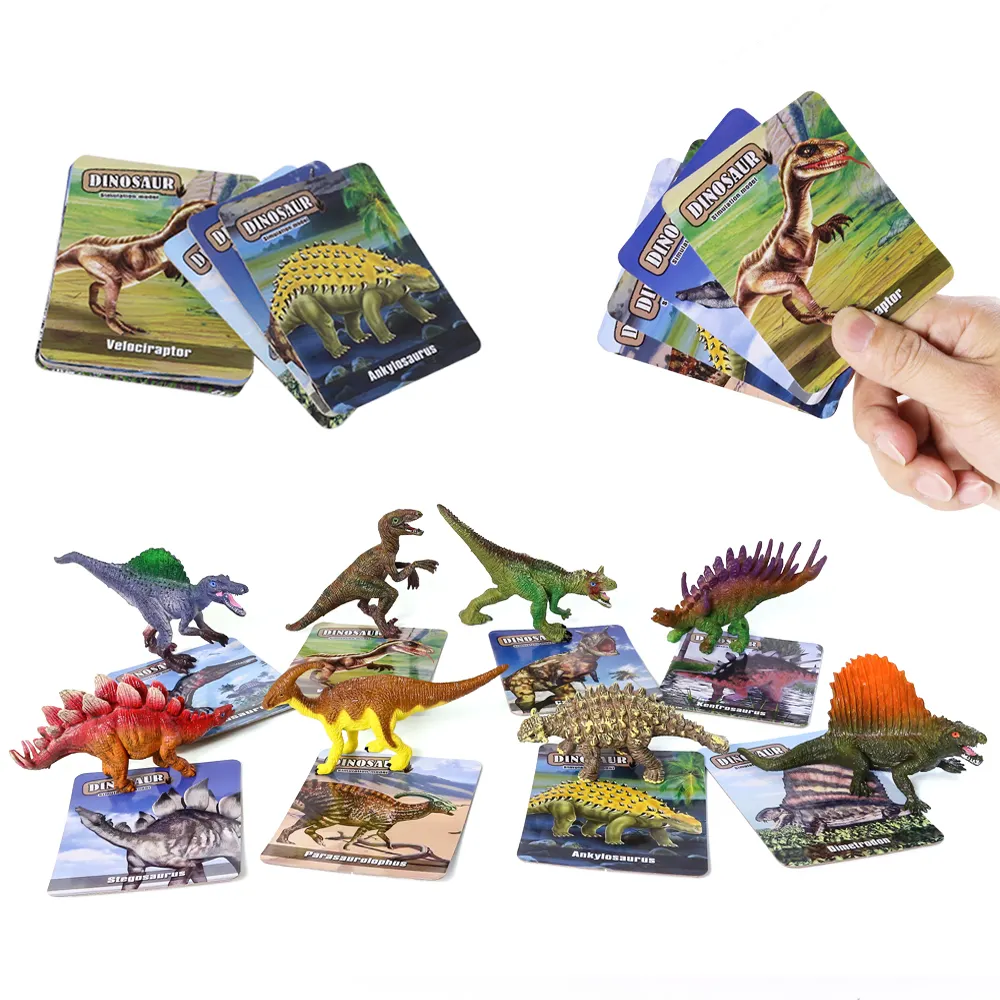 2023 funny family play match game preschool children toys educational learning with dinosaur name card and dinosaur