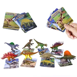 2023 funny family play match game giocattoli per bambini in età prescolare apprendimento educativo con biglietto da visita dinosauro e dinosauro