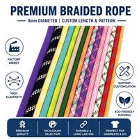 Sangle de sac bandoulière multi-usages en nylon paracorde à motif géométrique ondulé, pour téléphone portable et bouteille, OEM ODM