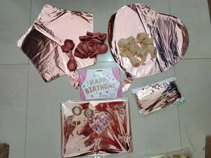 Hoja de oro rosa flecos cortina mantel accesorio Feliz cumpleaños Banner globos conjunto fiesta suministros para Navidad Halloween - Product Image 5