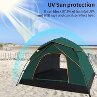 Tente de camping pliante automatique à ouverture rapide pour 3-4 personnes, résistante à l'eau, quatre saisons, Oxford, très vendue