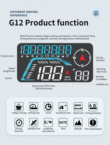HUD G12 USB Plug and Play GPS Head up hiển thị xe thông minh kỹ thuật số Đồng hồ tốc độ tự động phụ kiện xe hơi - Product Image 3
