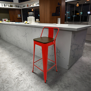 Truy cập chiều cao kim loại phân thanh Ghế Thời Trang sắt kim loại thanh phân cho nhà bếp nhà hàng hiện đại ngoài trời cao ghế - Product Image 5