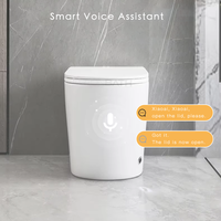 WC intelligent avec bidet intégré, allongé, eau chaude, capteur de pied, siège chauffant, veilleuse LED, en céramique, vente en gros