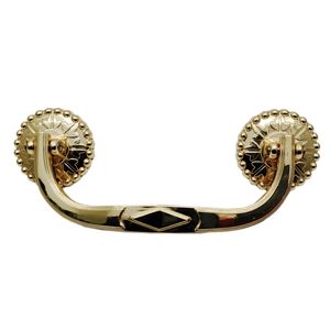 Poignée de cercueil en bois 1043 avec barre solide et couleur laiton antique et poignee de cerceau - Product Image 3