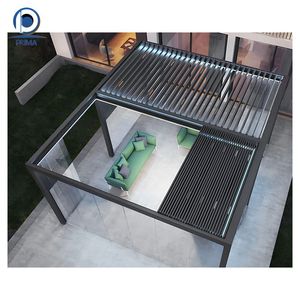 Gazebo rétractable à cadre en aluminium robuste avec panneaux latéraux - Product Image 6