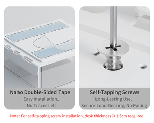 Organizzatore <span class=keywords><strong>Sottoscrivania</strong></span> Senza Foratura, Grande Capacità, Contenitore Nascosto per Scrivania Ufficio, Studio e Postazione di Lavoro - Fornitura all'Ingrosso - Product Image 4