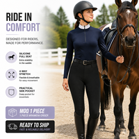 Pantalon d'équitation western personnalisé avec logo, taille haute, coupe ajustée, leggings d'équitation avec grip en silicone, jodhpurs pour femmes