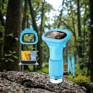 デジタル玩具顕微鏡用スクールラボ強化1000x倍率2MP 2インチディスプレイCEキッズ顕微鏡 - Product Image 2