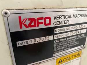 Taiwan,China KAFO <span class=keywords><strong>centro</strong></span> di lavoro CNC verticale VMC-1250 CNC Fanuc System 3 Axis machine - Product Image 3