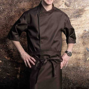 Giacca da Chef traspirante Patchwork a maniche corte monopetto giacca estiva magliette da lavoro uniformi da cucina cucina del ristorante - Product Image 1
