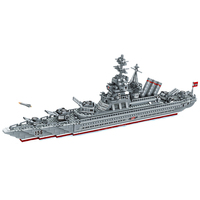 WOMA TOYS – blocs de construction pour enfants, blocs de construction, bateau de combat, bateau de guerre, modèle de jouet, personnalisable, cuirassé, loisirs, vente en gros
