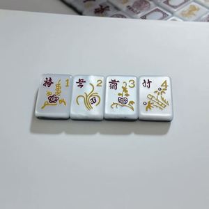 Fichas de Mahjong Americanas Tradicionales de Lujo Premium, 160 Piezas, Borde Negro de Alto Brillo, Melamina/Acrílico, Regalos Empresariales y Corporativos - Product Image 5