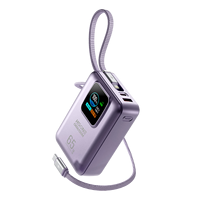Batterie externe semi-solide MH857A avec écran TFT carré AI, testée à la chute de 10 mètres, 20000 mAh, charge rapide PD 45W/65W pour 4 appareils