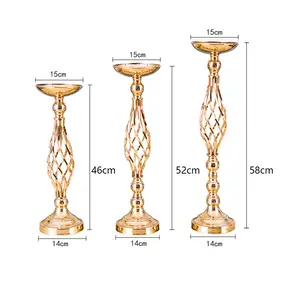 Wedding Flower Stand Vase Holder Centerpieces For Road Lead Candelabra Gold Tall Candle Holder for Tables Wedding