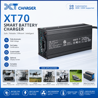 Chargeur de batterie intelligent personnalisé XT70 90-264VAC à large plage de tension avec ventilateur pour Li-ion/plomb-acide, robot, AGV, fauteuil roulant, drone