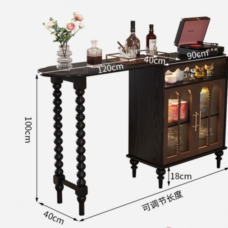 bar counter with embossed pattern