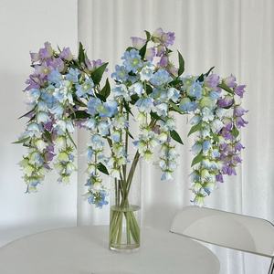 Decorazione Floreale Artificiale in Seta con <span class=keywords><strong>Campanula</strong></span> <span class=keywords><strong>Pendente</strong></span> Realistica Fatta a Mano per Casa, Sfondo, Feste, San Valentino, Ringraziamento - Product Image 2