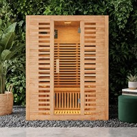 Vente directe usine : Sauna infrarouge lointain pour 3 personnes, faible EMF, sauna sec, expédition usine, OEM/ODM, nouveau design
