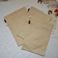 Sac en jute de haute qualité avec cordon de serrage, recyclable, pour cadeaux, cosmétiques, bonbons, grains de café, pochette en toile de jute naturelle, logo personnalisé