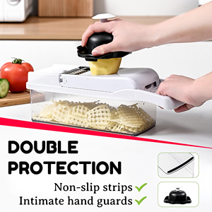 Coupe-légumes réglable, hachoir à oignons, mandoline, trancheuse professionnelle 23 en 1, hachoir à aliments multifonctionnel, hachoir à légumes professionnel - Product Image 2