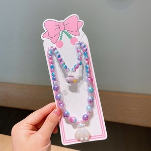 Collier et bracelet de princesse fantôme sirène, ensemble de perles pour fille, accessoires perlés faits à la main, nouvelle collection - Product Image 4