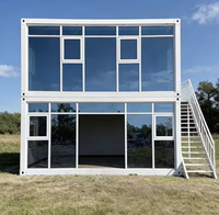 Maison conteneur préfabriquée moderne à assemblage rapide, bâtiment modulaire portable, salon, cuisine, chambre pour bureau, camping, centre commercial