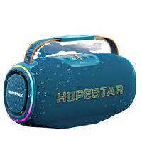 Enceinte portable Hopestar H88 80W pour extérieur, étanche IPX-5, avec lumière rythmique RGB, basses profondes et radiateur passif, facile à transporter