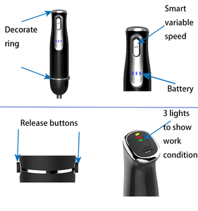 Không dây tay Máy xay sinh tố không dây USB có thể sạc lại ngâm máy xay sinh tố Pin hoạt động nấu ăn tay máy xay sinh tố trong thiết bị nhà bếp - Product Image 3