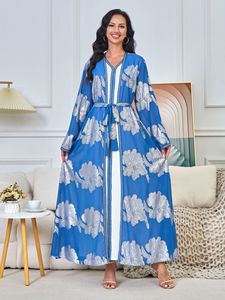 Turbans modestes en laine de style arabe pour femmes, ensemble deux pièces européen et américain à col en V et manches longues, effet <span class=keywords><strong>bronz</strong></span>é - Product Image 5