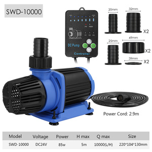 Meilleures pompes submersibles pour aquarium Pompe 10000lh Onduleur intelligent DC Pompes de fontaine pour étang à poissons - Product Image 2