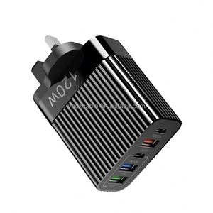 120W Charger Smart Charging EU US UK Universal Travel Wall <b>Adapter</b> with 2 <b>Type</b>-<b>C</b> & 3 <b>USB</b>-A for Mobile Phones and Earphones - Product Image 5