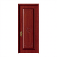 Portes en MDF sur mesure Finitions luxueuses Panneaux en bois de grain de bois de mahogany moulé Panneaux de particules Noyau imperméable Villa Appartement Hall