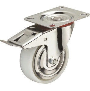 Weißer PP-Industrie wirbel mit Double <span class=keywords><strong>Lock</strong></span> Caster - Product Image 1