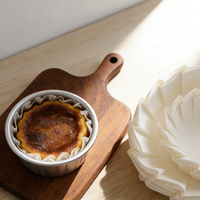 Plateaux en papier basque multi-tailles pour gâteaux au fromage, gâteaux éponge, gâteaux chiffon - Non pliables, antiadhésifs, écologiques, résistants à la chaleur
