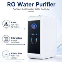Filtre à eau par osmose inverse à 3 étages de purification, 800 GPD, purificateur d'eau RO sans réservoir pour consommation directe, OEM