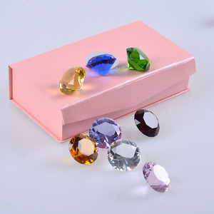50mm (2 In.) 8pcs /set Crystal Diamond Paperweight Table Decor Multicolor with <strong>Gift</strong> Box <strong>Gifts</strong> for Child <strong>Girlfriend</strong>