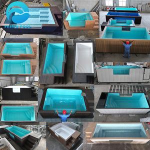 <span class=keywords><strong>Piscine</strong></span> <span class=keywords><strong>hors</strong></span> <span class=keywords><strong>sol</strong></span> de luxe en fibre de verre de 20 pieds pour maison, villa, jardin, avec fenêtre personnalisée, terrasse en bois et spa de nage extérieur - Product Image 6