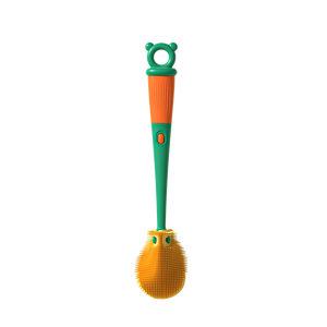 Multifunctional Four-Cup <b>Bottle</b> Brush <b>Set</b> Long Handle Creative Carrot Design PP Plastic Kitchen Cleaning Tool for Home <b>Travel</b> - Product Image 1