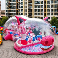 Carpa Burbuja Inflable Transparente Tipo Iglú de Cristal para Acampar en Familia, Jardín y Celebraciones al Aire Libre