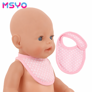 Reborn bébé poupée vêtements bavoir <span class=keywords><strong>18</strong></span> pouces réaliste corps doux nouveau-né poupée vêtements accessoires cadeau parfait pour les enfants de 3 ans et plus - Product Image 1