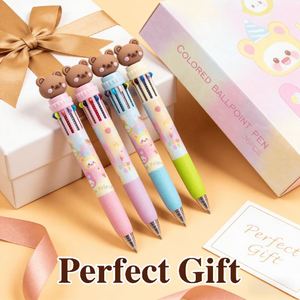 23 Mixed Design Very Cute Cartoon <b>Retractable</b> 10 Color Ball <b>Pen</b> - Product Image 4