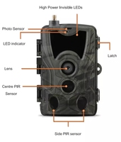 SuntekCam HC-801Pro狩猎轨迹相机4G LTE应用控制防水野生相机云服务电子邮件FTP设置游戏轨迹