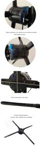 Proyector Holográfico LED, Reproductor de Hologramas 3D, Ventilador de Hologramas, Proyector 3D de 70 cm - Product Image 2