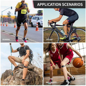 Rodillera Ajustable de Silicona con Cojín de Aire y Correa Antideslizante para Correr, Baloncesto y Deportes - Product Image 5